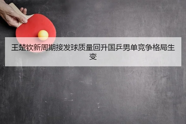 王楚钦新周期接发球质量回升国乒男单竞争格局生变